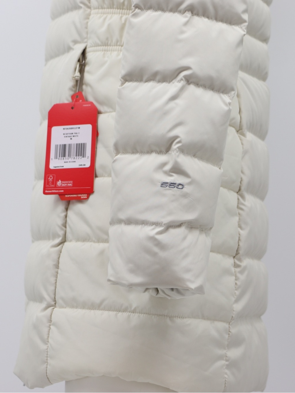 New The North Face Women’s Medium Gotham Quilted Down Parka II Vintage White - Picture 8 of 16